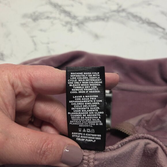 Avia Extra Large Pinky Mauve Velvet Flare Leg Pullover Jacket Casual Set (Flaw) - Picture 13 of 14